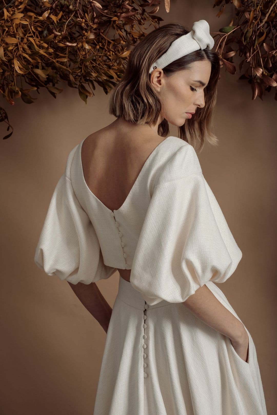 Linen bridal top, separates